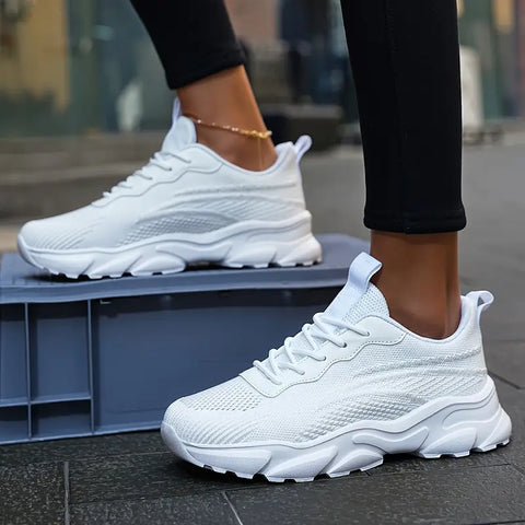 Scarpe da Donna da ginnastica con suola rialzata comoda e antiscivolo