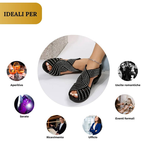 Scarpe TAYLOR, con tacco e dettagli glitter
