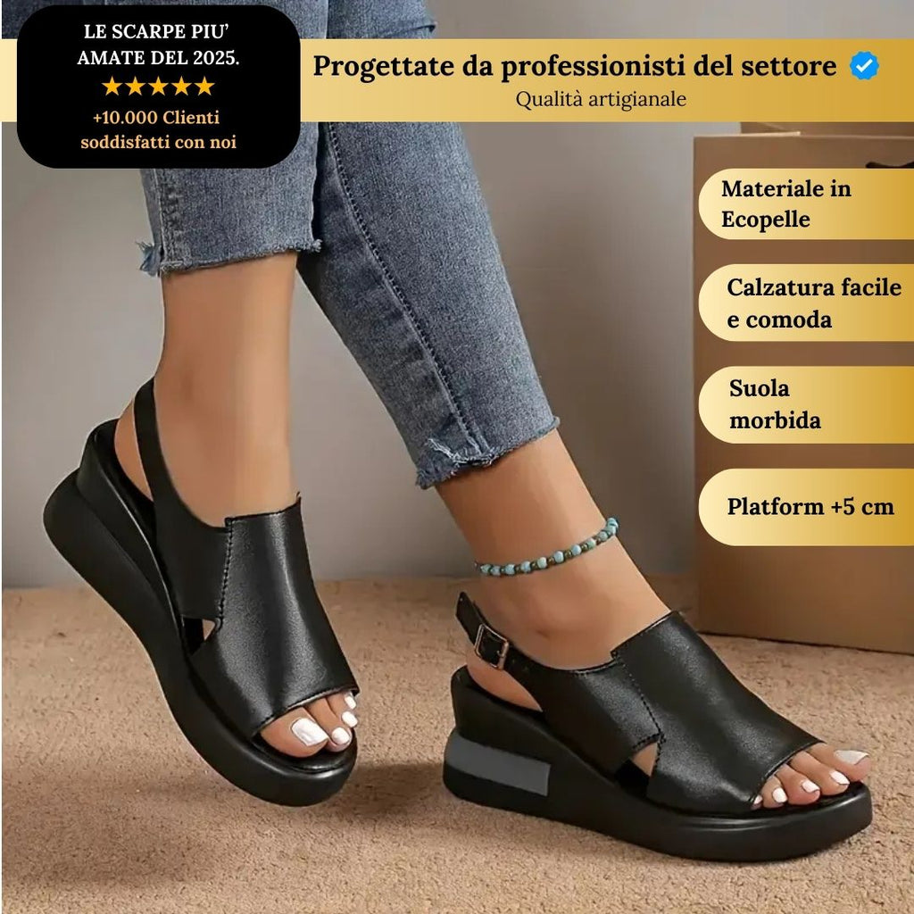 Scarpe PEGGY, in Ecopelle con platform alto