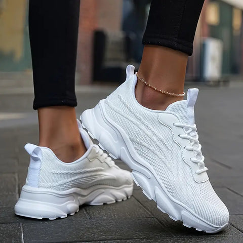Scarpe da Donna da ginnastica con suola rialzata comoda e antiscivolo