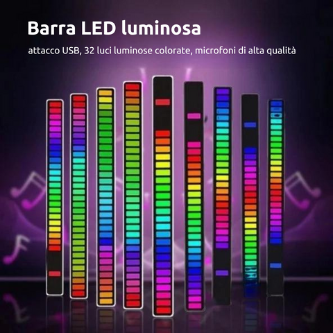 Barra luminosa LED reattiva al suono (S)