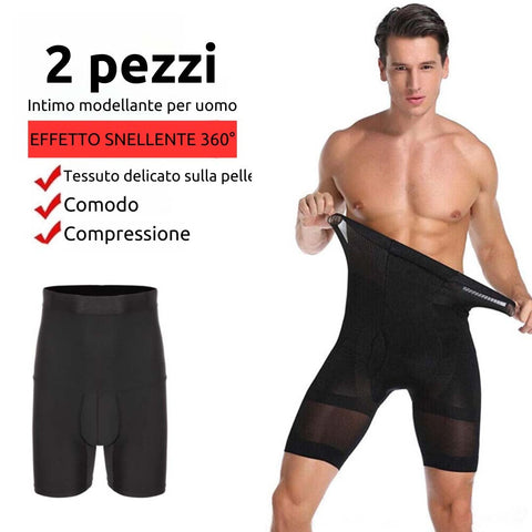 Set da 2 pantaloncini dimagranti a fascia alta (TRASF)