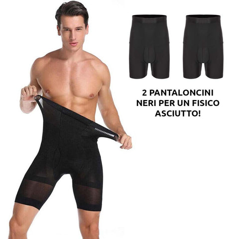 Set da 2 pantaloncini dimagranti a fascia alta (TRASF)