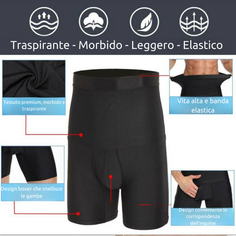 Set da 2 pantaloncini dimagranti a fascia alta (TRASF)