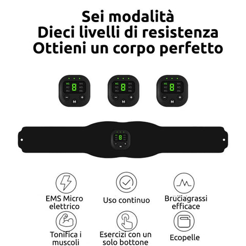 Cintura fitness per fisico tonico e addominali scolpiti (TRASF)