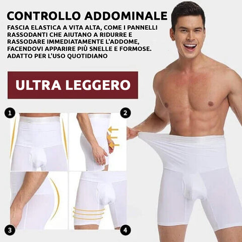 Pantaloncini snellenti da uomo: EFFETTO PANCIA PIATTA