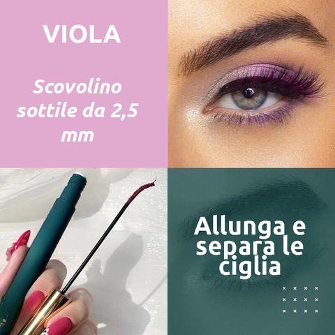 Incantevole set di quattro mascara (Nero, Marrone, Viola e Blu)