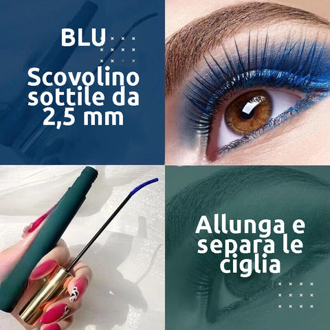 Incantevole set di quattro mascara (Nero, Marrone, Viola e Blu)