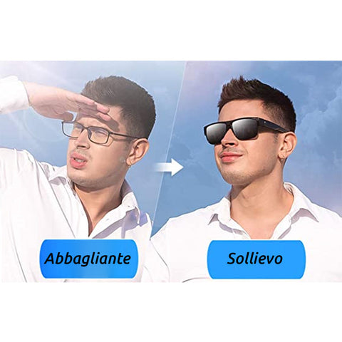 Set da 2 occhiali da sole polarizzati e leggeri da uomo (TRASF)