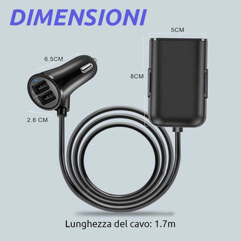 Set da 2 caricabatterie rapidi per auto a 4 porte (TRASF)