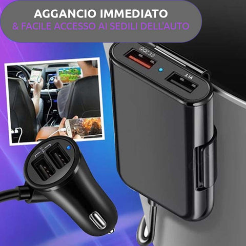 Set da 2 caricabatterie rapidi per auto a 4 porte (TRASF)